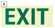 Sign Exit 150mm x 300mm (Green & White)