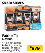 Smart Straps Ratchet Tie Downs 