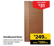 Hardboard Door 2.032m x 813mm-Each
