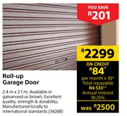 Roll-Up Garage Door 2.4m x 2.1m