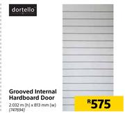 Dortello Grooved Internal Hardboard Door-2.032m (h) x 813mm (w)