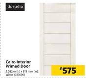 Dortello Cairo Interior Primed White Door-2.032m (h) x 813mm (w)