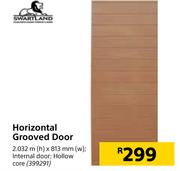 Swartland Horizontal Grooved Door-2.032m (h) x 813mm (w)