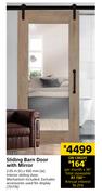 Sliding Barn Door With Mirror-2.032m (h) x 813mm (w)