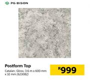 PG Bison Postform Top (Catalan Gloss)-3.6m x 600mm x 32mm