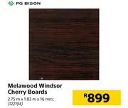 PG Bison Melawood Windsor Cherry Boards-2.75m x 1.83m x 16mm