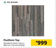 PG Bison Postform Top (Woodland Fusion)-3.6m x 600mm x 32mm