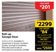 Roll Up Garage Door-2.4m x 2.1m
