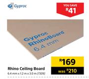 Gyproc Rhino Ceiling Board-6.4mm x 1.2m x 3.0m