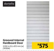 Dortello Grooved Internal Hardboard Door-2.032m (h) x 813mm (w)