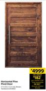 Horizontal Pine Pivot Door-2.1m (h) x 1.2m (w)