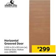 Swartland Horizontal Grooved Door-2.032m (h) x 813mm (w)