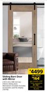 Sliding Barn Door With Mirror-2.032m (h) x 813mm (w)
