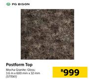 PG Bison Postform Top (Mocha Granite Gloss)-3.6m x 600mm x 32mm