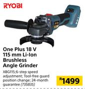 Ryobi One Plus 18V 115mm Li-Ion Brushless Angle Grinder