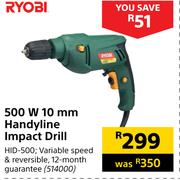 Ryobi 500W 10mm Handyline Impact Drill