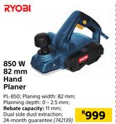Ryobi 850W 82mm Hand Planer