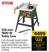 Ryobi 254mm 1800W Table Saw