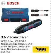 Bosch 3.6V Screwdriver