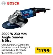 Bosch 2000W 230mm Angle Grinder & Disc