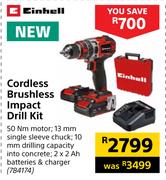 Einhell Cordless Brushless Impact Drill Kit