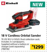 Einhell 18V Cordless Orbital Sander