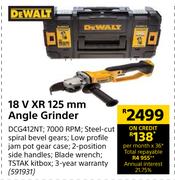 Dewalt 18V XR 125mm Angle Grinder