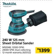 Makita 240W 125mm Sheet Orbital Sander