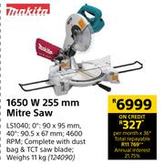 Makita 1650W 255mm Mitre Saw