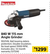 Makita 840W 115mm Angle Grinder