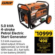 Grip 5.0 KVA 4 Stroke Petrol Electric Start Generator