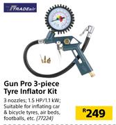 Tradeair Gun Pro 3 Piece Tyre Inflator Kit