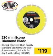 Ruwag 230mm Econo Diamond Blade