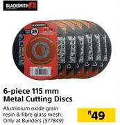 Blacksmith 6 Piece 115mm Metal Cutting Discs