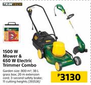Trimtech 1500W Mower & 650W Electric Trimmer Combo