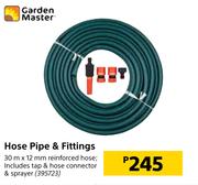 Garden Master Hose Pipe & Fittings 30m x 12mm