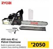 Ryobi 450mm 45cc Petrol Chainsaw