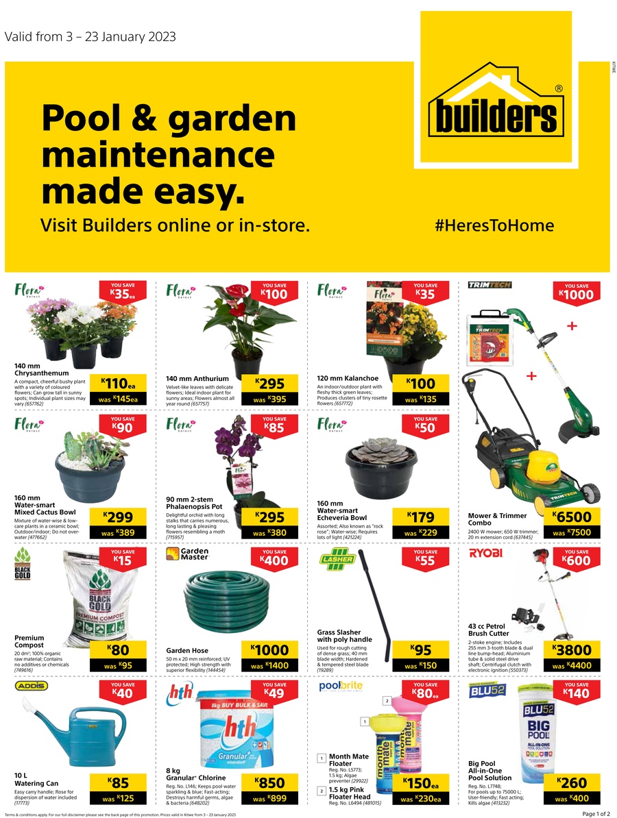 Builders Kitwe : Pool & Garden Maintenance Made Easy (03 January - 23 ...