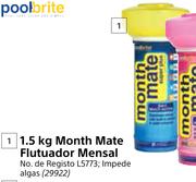 Pool Brite 1.5kg Month Mate Flutuador Mensal-cada