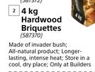 Living Out Hardwood Briquettes-For 4 x 4kg