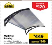 Builders Multiwall Awning 1m x 1.2m
