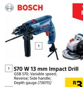 Bosch 570W 13mm Impact Drill GSB570-Each