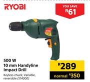 Ryobi 500W 10mm Handyline Impact Drill