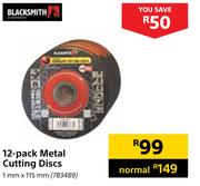 Blacksmith 12-Pack Metal Cutting Discs-1mm x 115mm