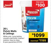 Plascon Polvin Walls & Ceilings-20L