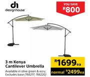 Designhouse 3m Kenya Cantilever Umbrella-Each