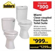 Builders Miami Close-Coupled Front Flush Toilet Suite-Each