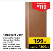Hardboard Door 2m(h) x 813mm(w) Each