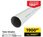 Tubo Simples 50mm x 6m