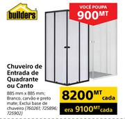 Builders Chuveiro de Entrada de Quadrante ou Canto-cada